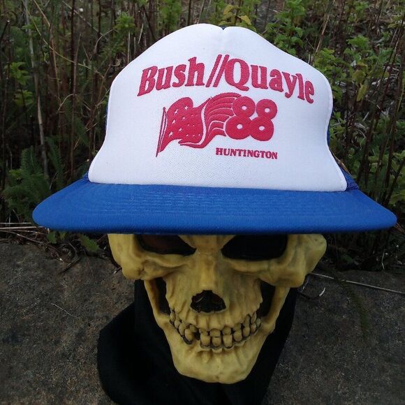 Deadstock Vintage Bush/Quayle 1988 Snap Back Trucker Hat Cap - Picture 1 of 7